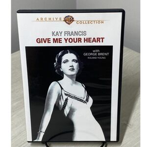 Give Me Your Heart DVD Kay Francis George Brent Warner Archive 1936 OOP Romance